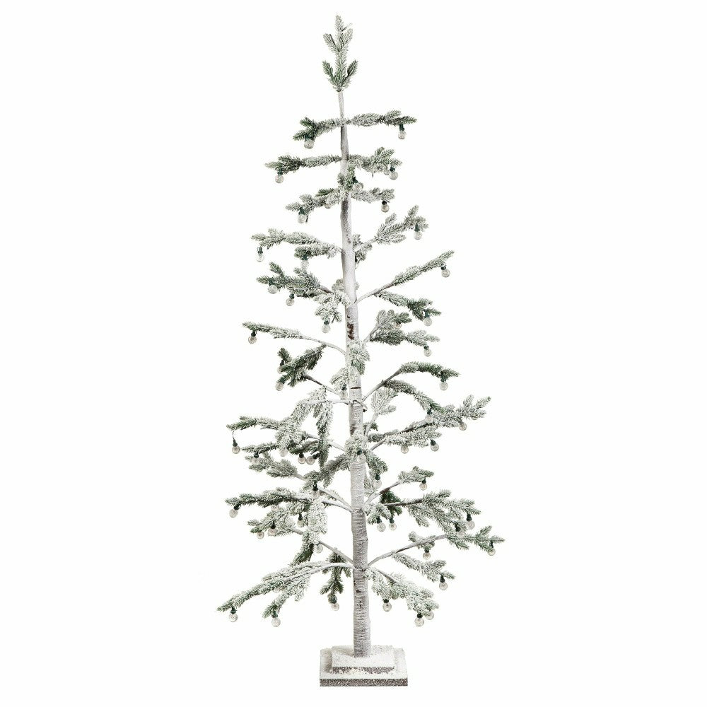 Twas the Night Tree Indoor/Outdoor Artificial LED Frosted Tree with Gl | Plow & Hearth