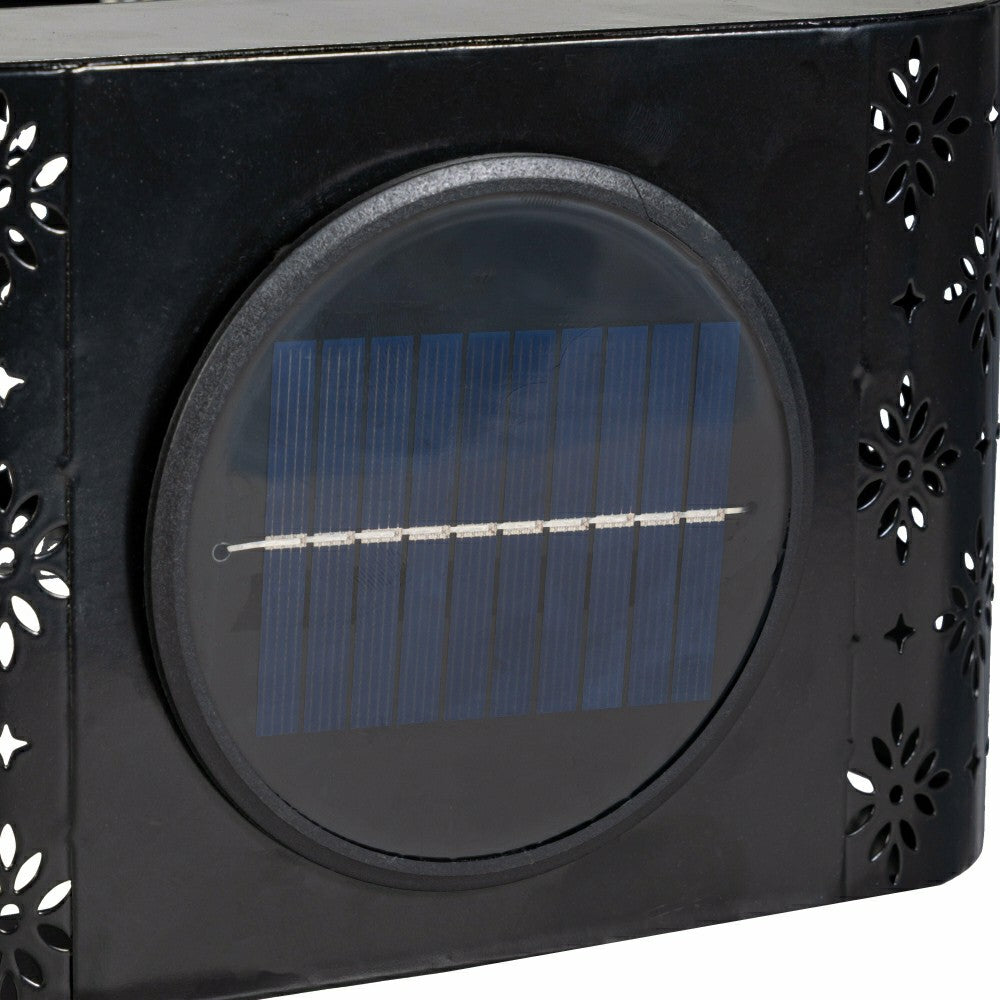 Solar Floral Planter, Black | Plow & Hearth