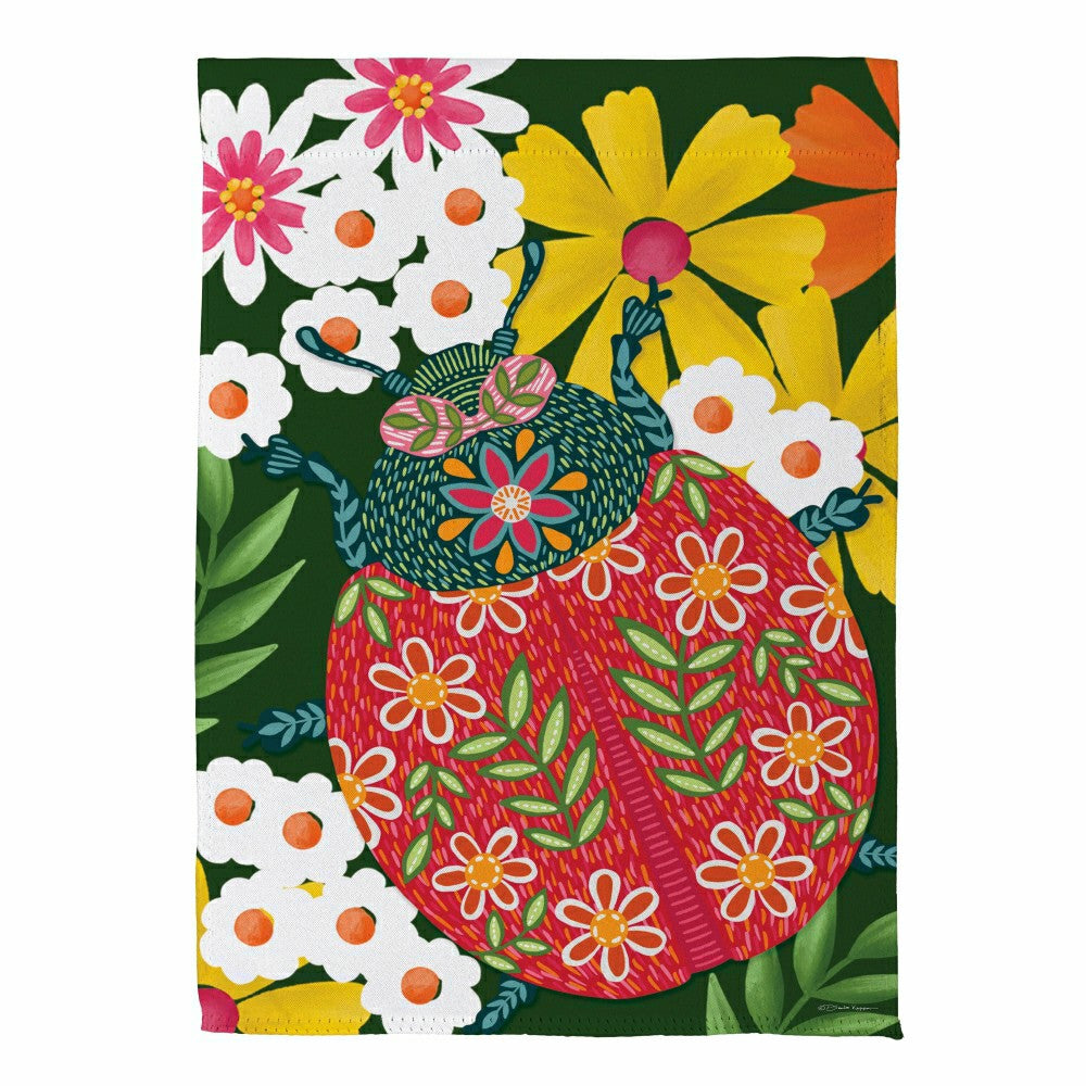 Bloom & Burst Suede Garden Flag Front & Back | Plow & Hearth