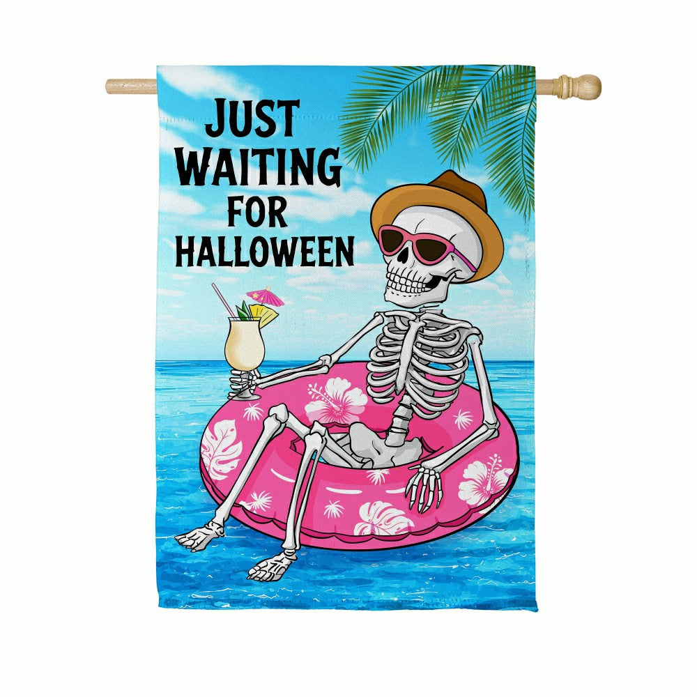 Just Waiting for Halloween Suede House Flag | Plow & Hearth