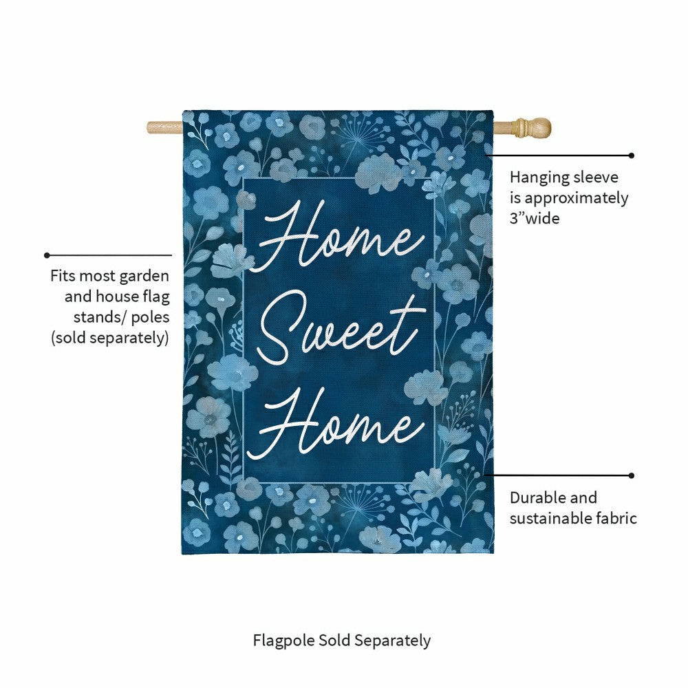 VivaStyle Gilded Meadow Burlap House Flag TWO | Plow & Hearth