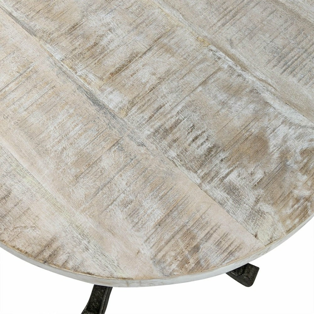 Colton Adjustable Vintage Table, Natural Driftwood Top | Plow & Hearth