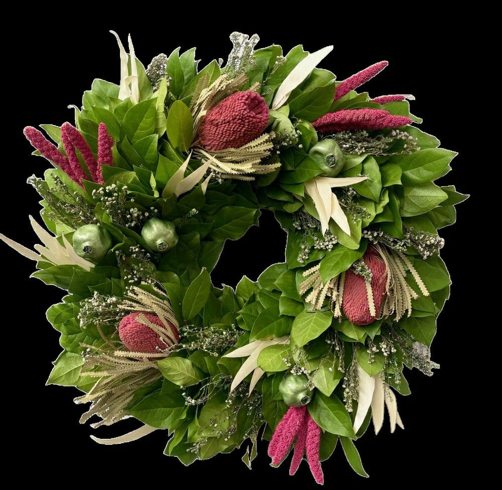 Botanical Blush Wreath, 24" | Plow & Hearth