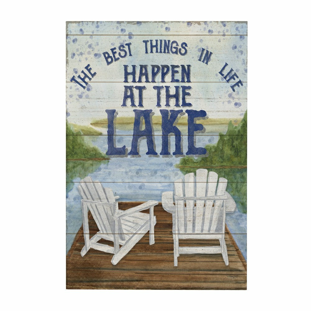 Lake View Wall Art The Best Things in Life 16x24" | Plow & Hearth