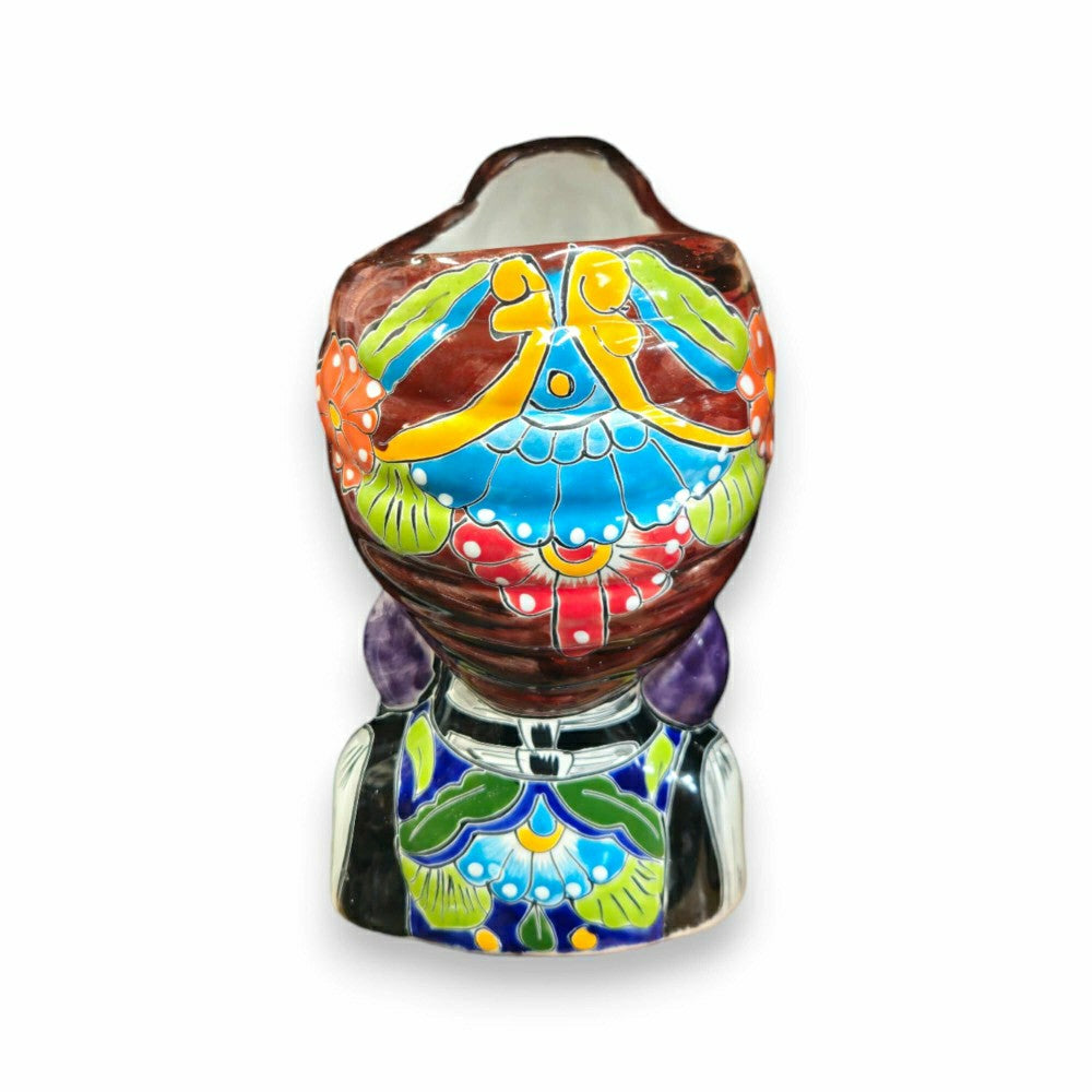 Talavera Skull Lady Planter | Plow & Hearth