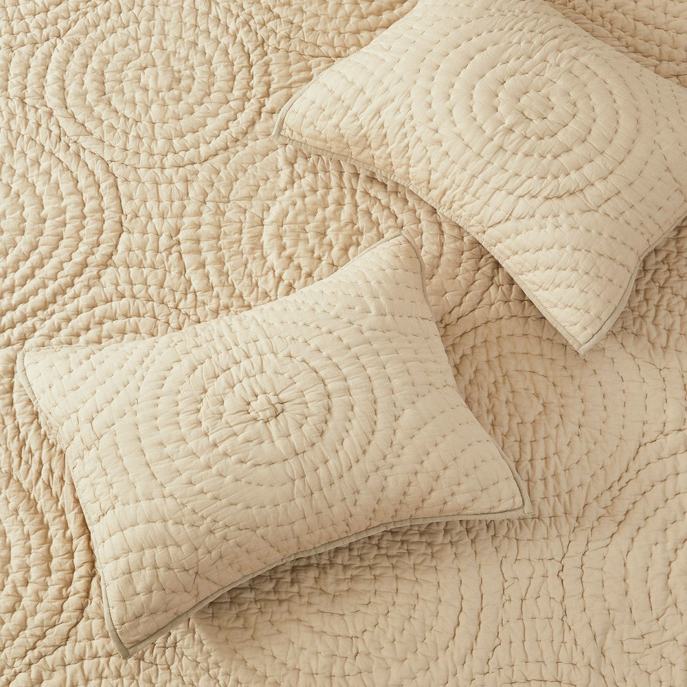 Halo Cotton Voile Hand Stitched Quilt Set | Plow & Hearth