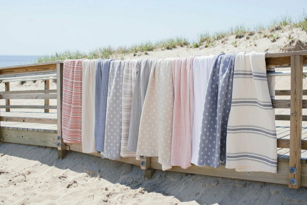 Tracy Stripe Pick Stitch Kantha Yarn Dyed Cotton Woven Quilt/Coverlet | Plow & Hearth
