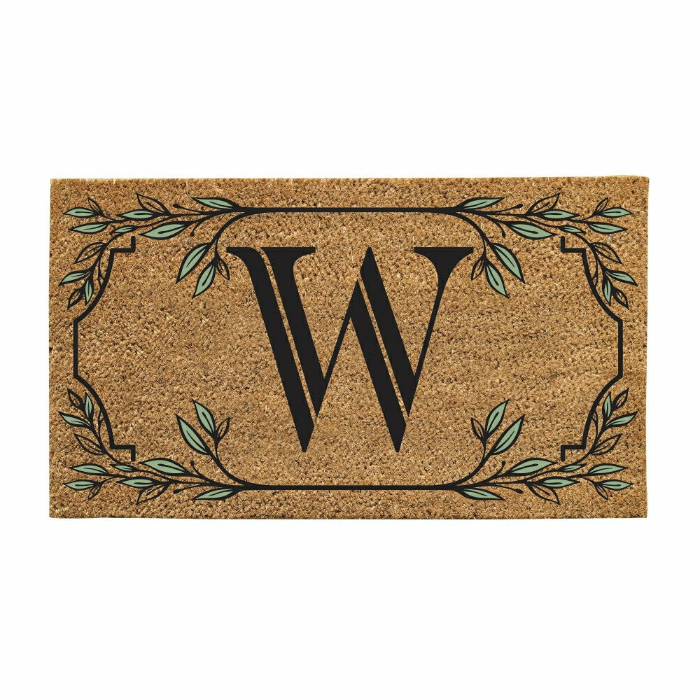 Monogram Coir Mat, Letter "W" | Plow & Hearth
