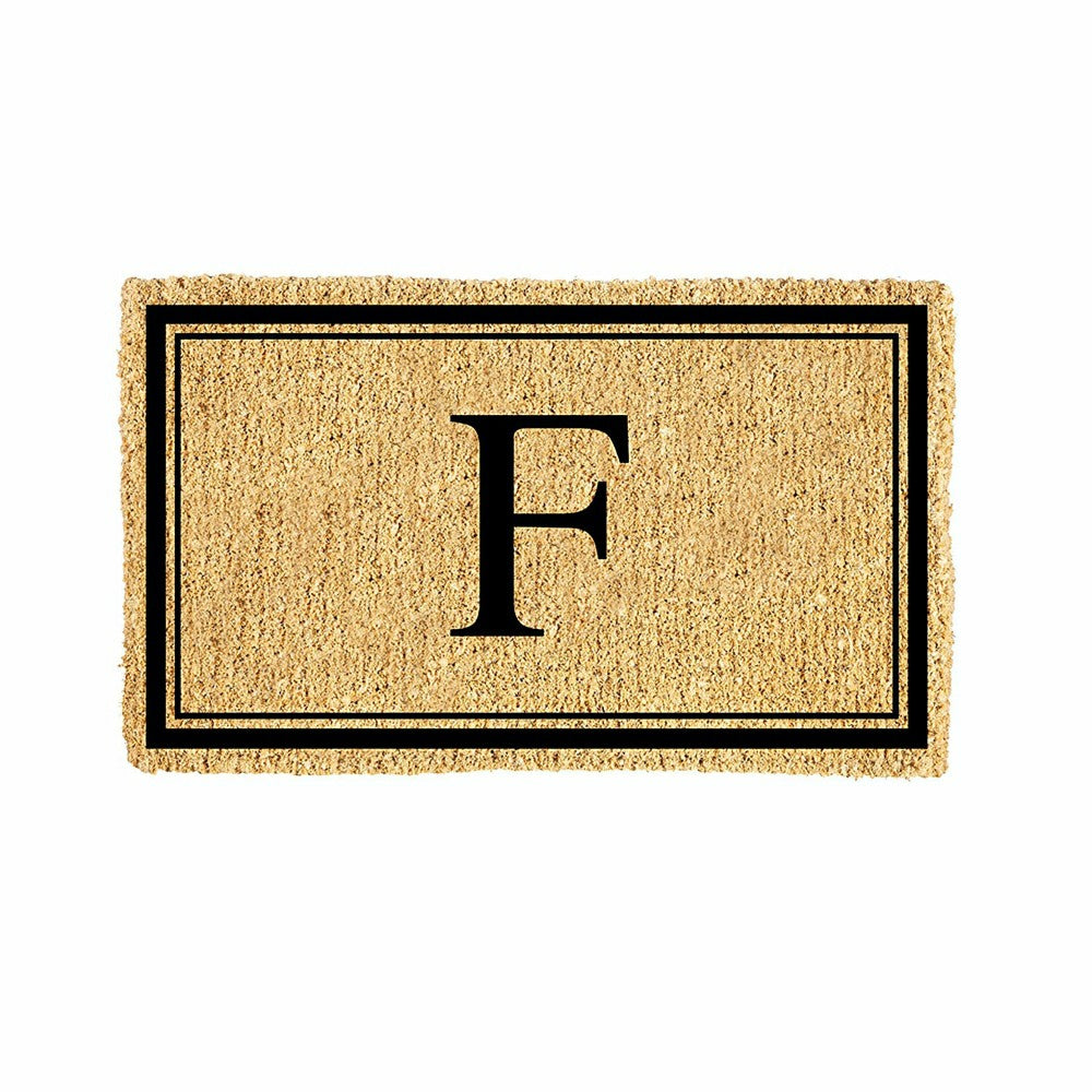 Monogram Coir Mat, Letter "F" | Plow & Hearth