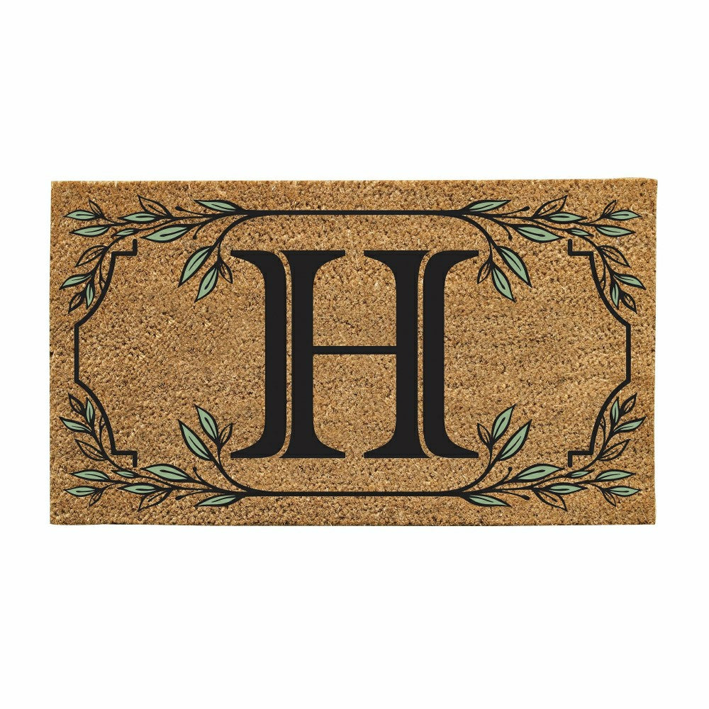 Monogram Coir Mat, Letter "H" | Plow & Hearth