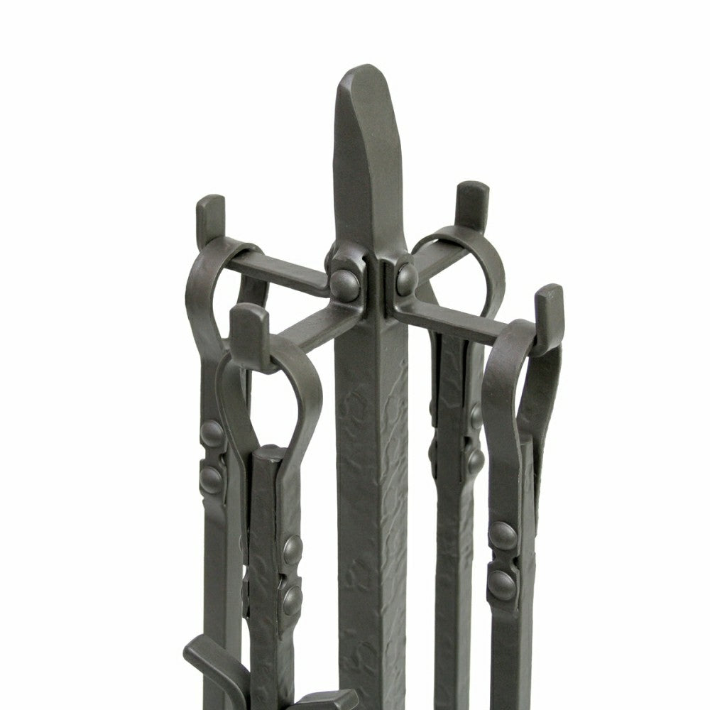 Old World Forged Iron Fireplace Tool Set | Plow & Hearth