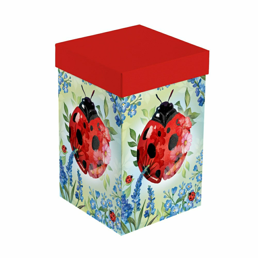 Cottage Garden Ceramic Perfect Cup, Lady Bug, 17oz, Gift Box | Plow & Hearth