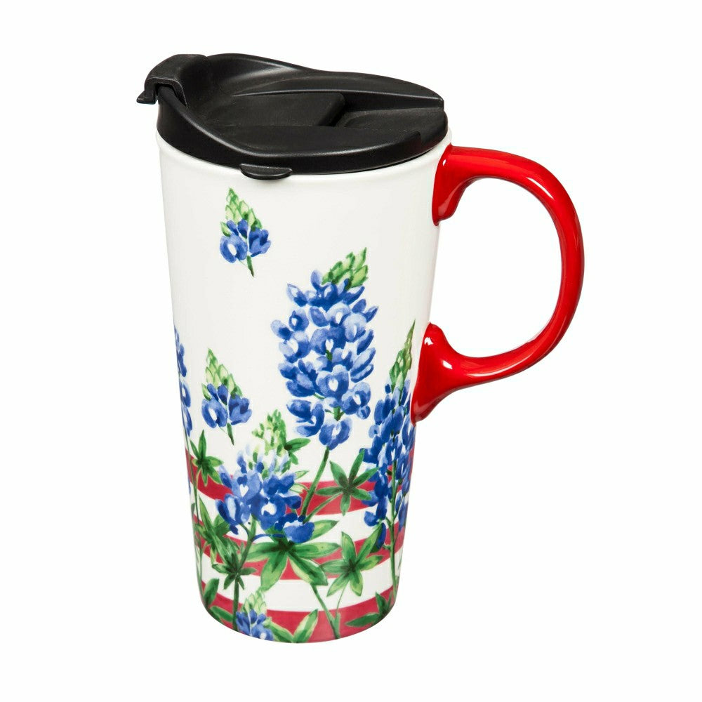 American Classic Travel Cup Ceramic Perfect Cup, Floral Garden, With T | Plow & Hearth