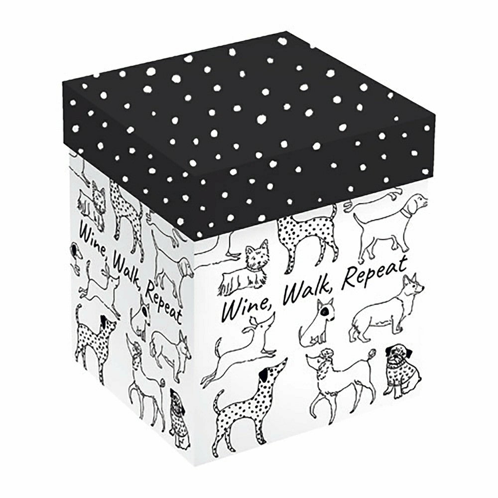 17 oz Stemless Glass w/ Gift Box- Wine, Walk, Repeat | Plow & Hearth