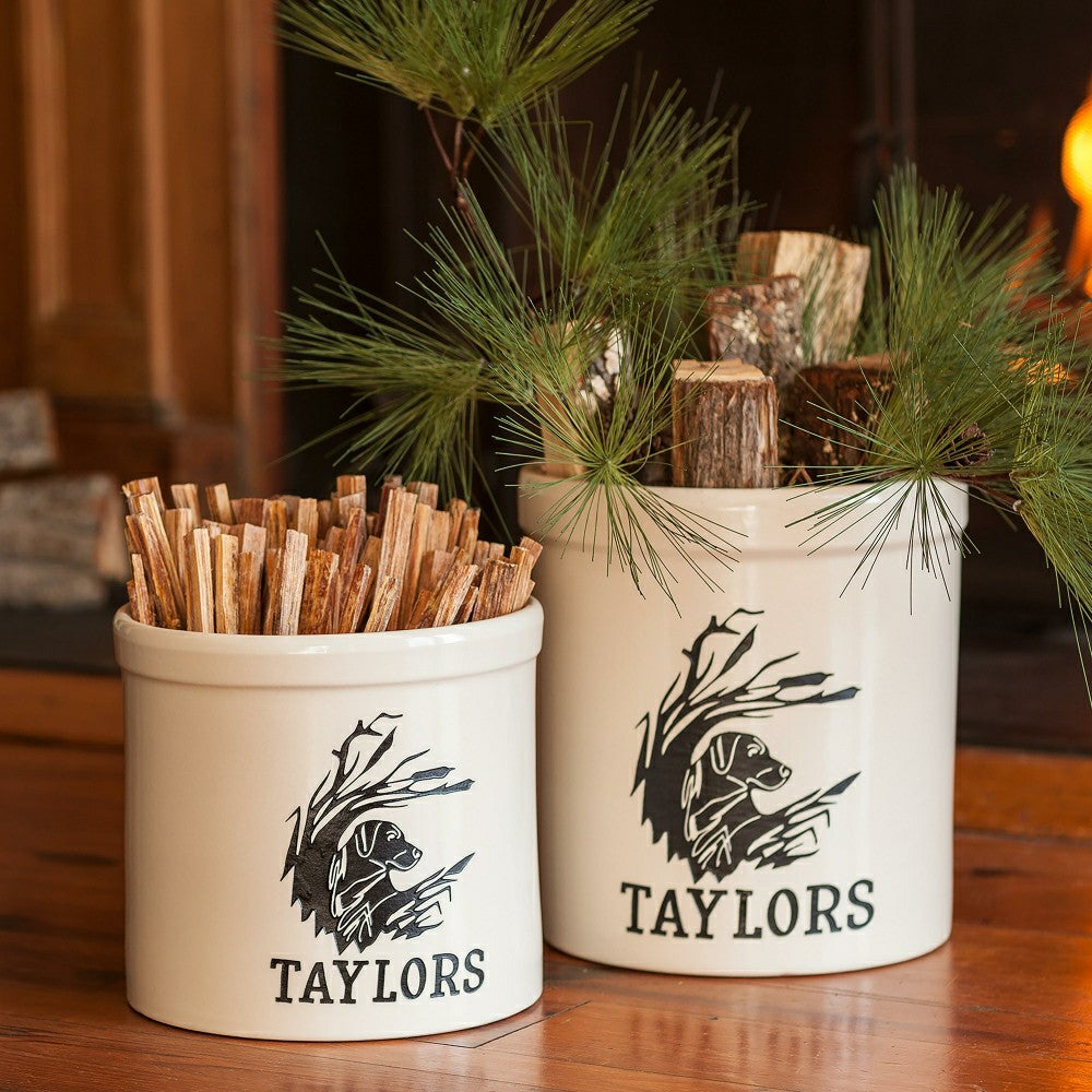 Personalized Labrador Stoneware Crock, 3 Gallons | Plow & Hearth