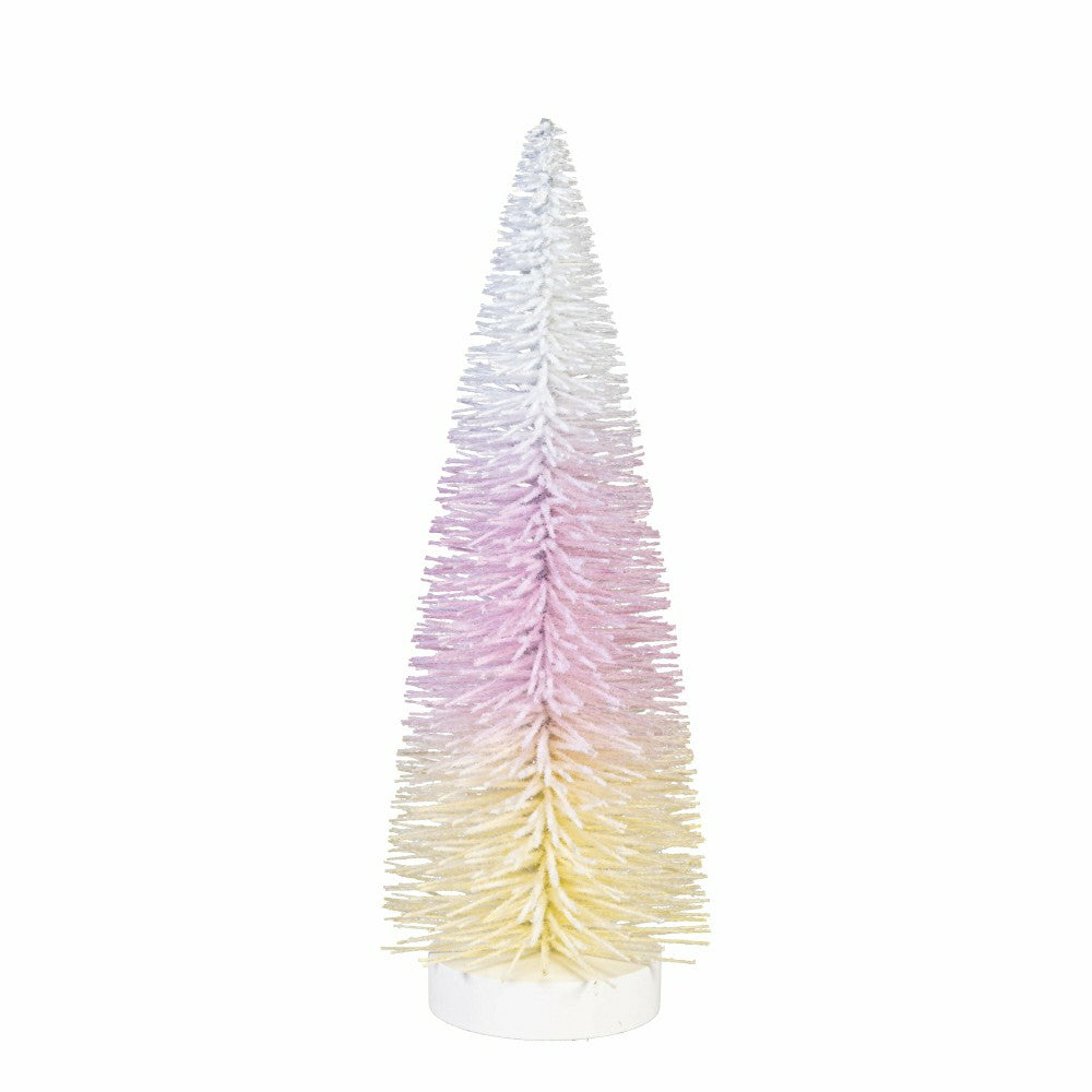 Bunny Blooms Table Decor Plastic Bottle Brush Ombre Tree, Set of 2 | Plow & Hearth