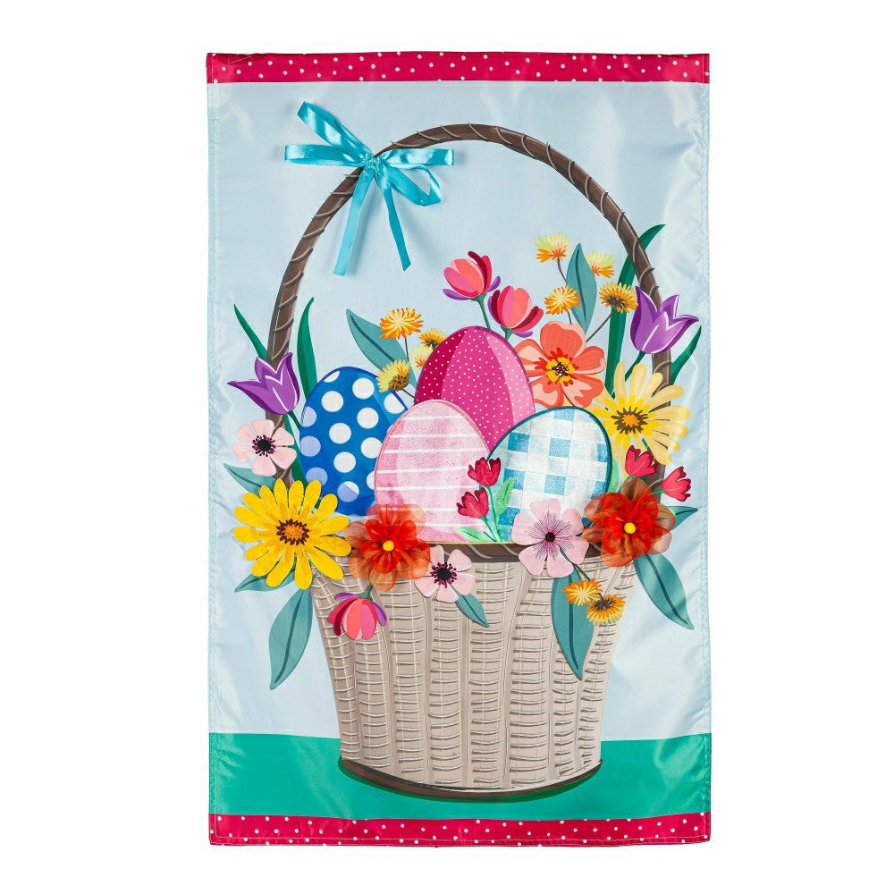 Easter Basket Applique House Flag | Plow & Hearth