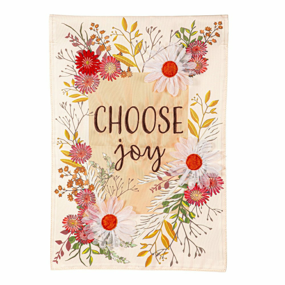 Choose Joy Applique Garden Flag | Plow & Hearth