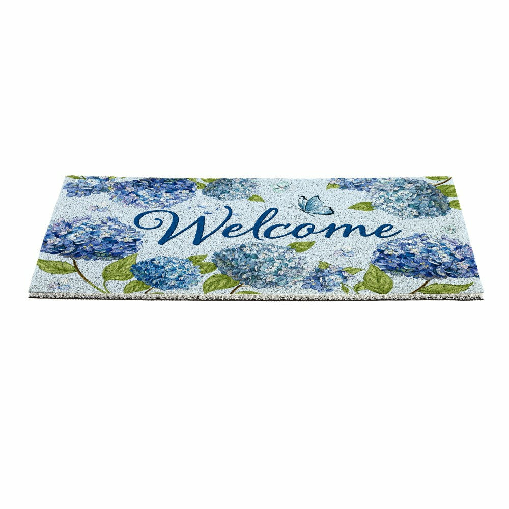 Hydrangea Haven, PVC Trapper Mat 28"x16" | Plow & Hearth