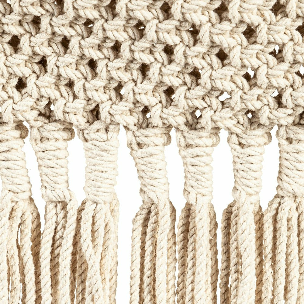 Macrame Wall Pocket Plant Cover, Natural | Plow & Hearth