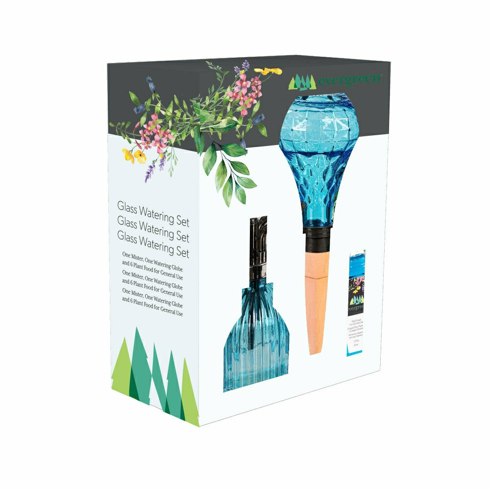 Glass Watering Set, including One Mister, One Watering Globe and 6 Pla | Plow & Hearth