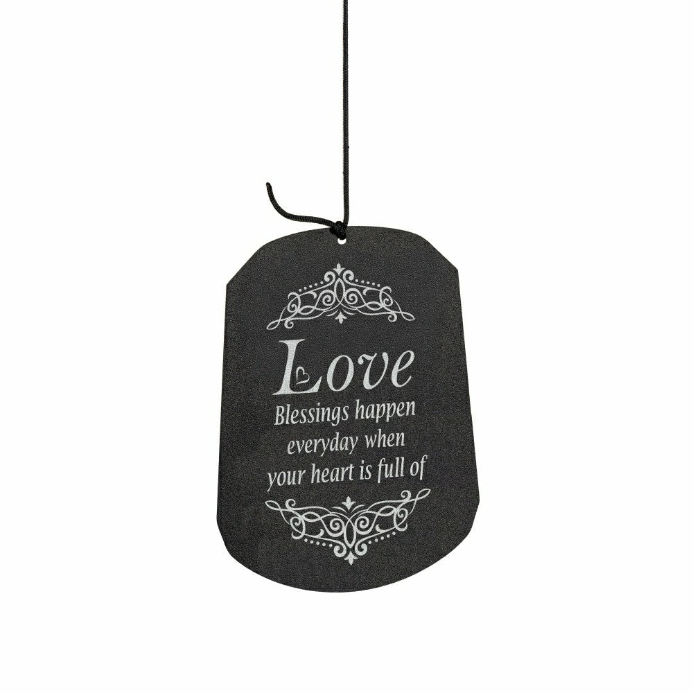 Avria Hand-Tuned Wind Chime, Metal, "Love", 42" | Plow & Hearth