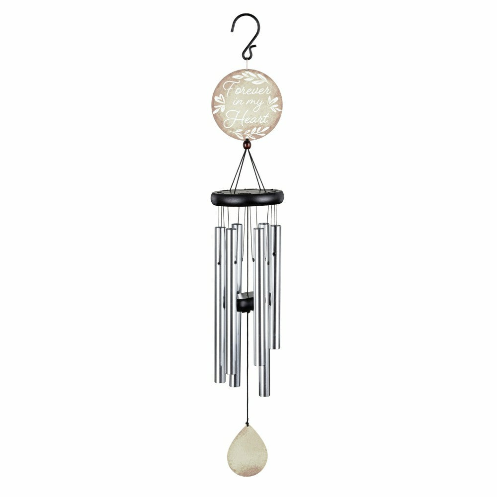 Avria Metal Hand-Tuned Wind Chime, "Forever In My Heart", 27" | Plow & Hearth