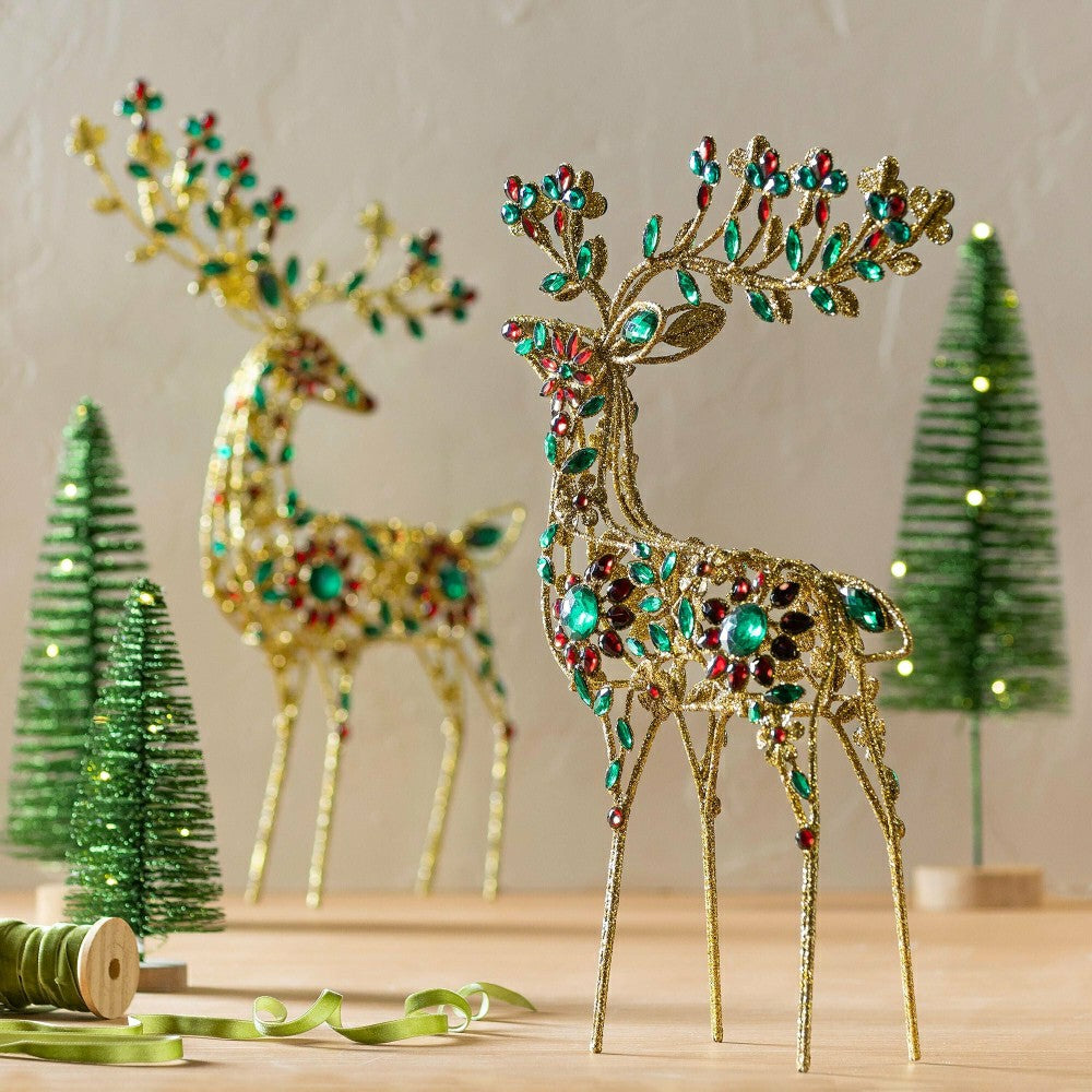 Set of Three Green Tabletop Trees | Plow & Hearth