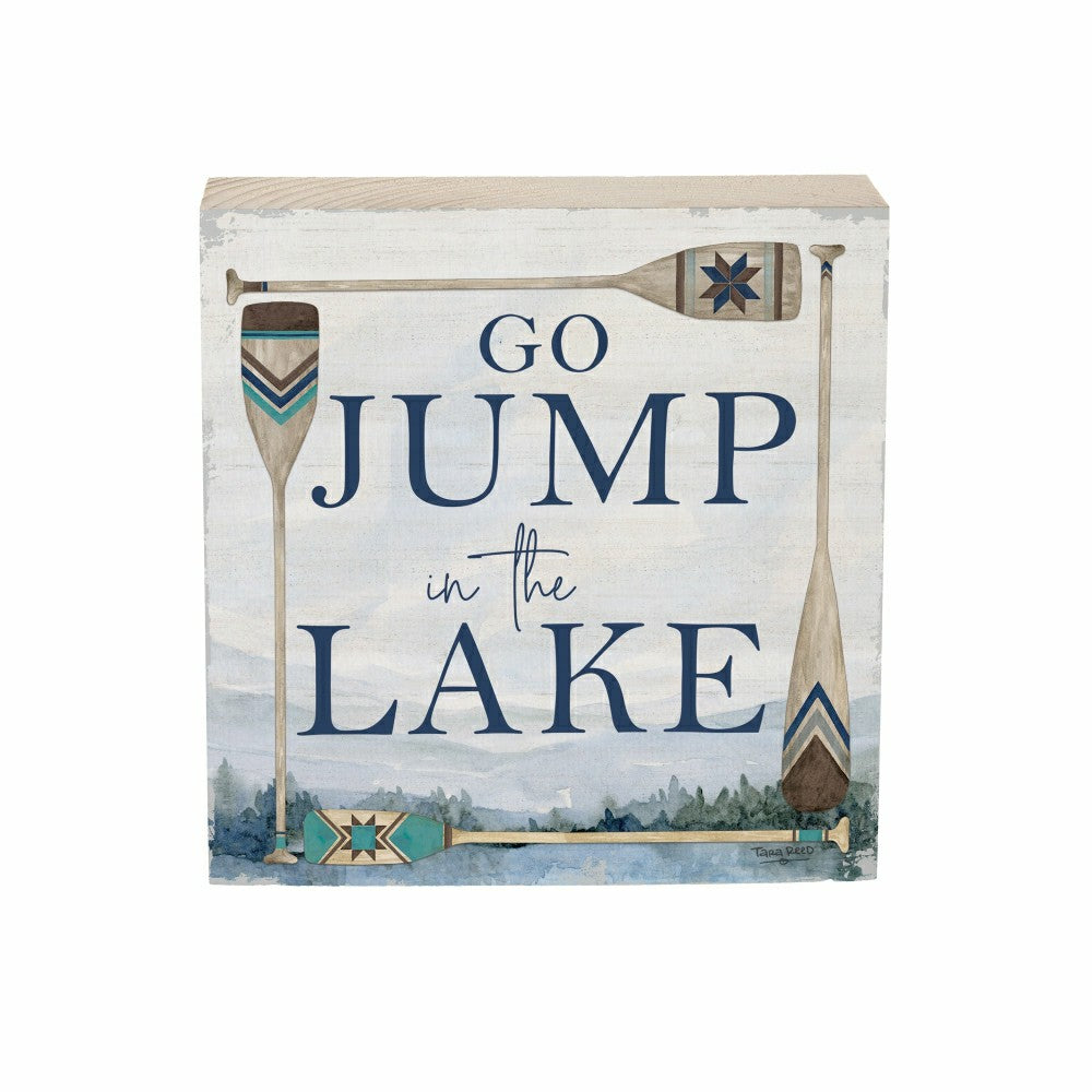 Lake Living Wooden Plock Lake Go Jump 6x6" | Plow & Hearth