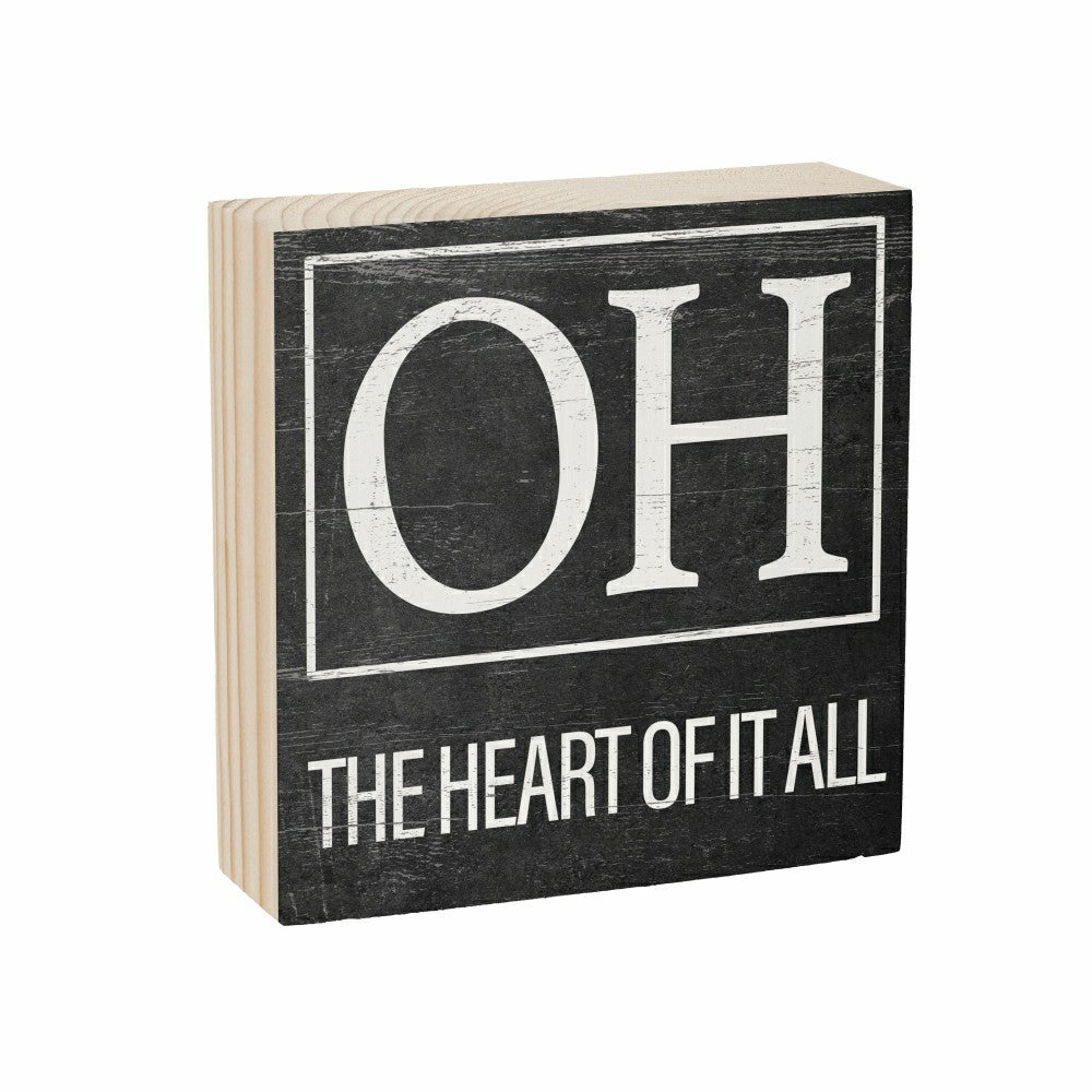 State Sign Wood Block Ohio 6"x6" | Plow & Hearth