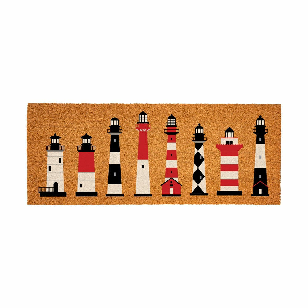 Coastal Coir Mat Lighthouse 60x24" | Plow & Hearth