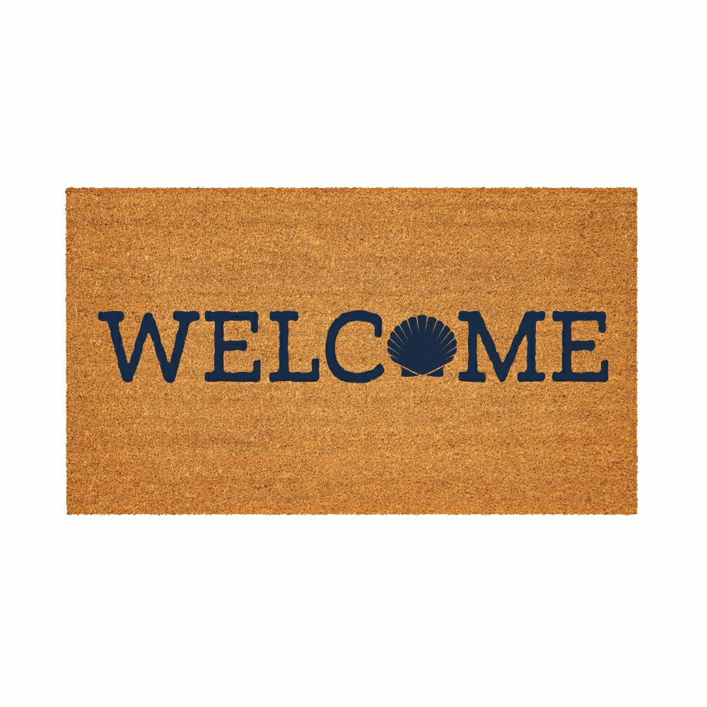 Coastal Coir Mat Welcome Shell 28x16" | Plow & Hearth