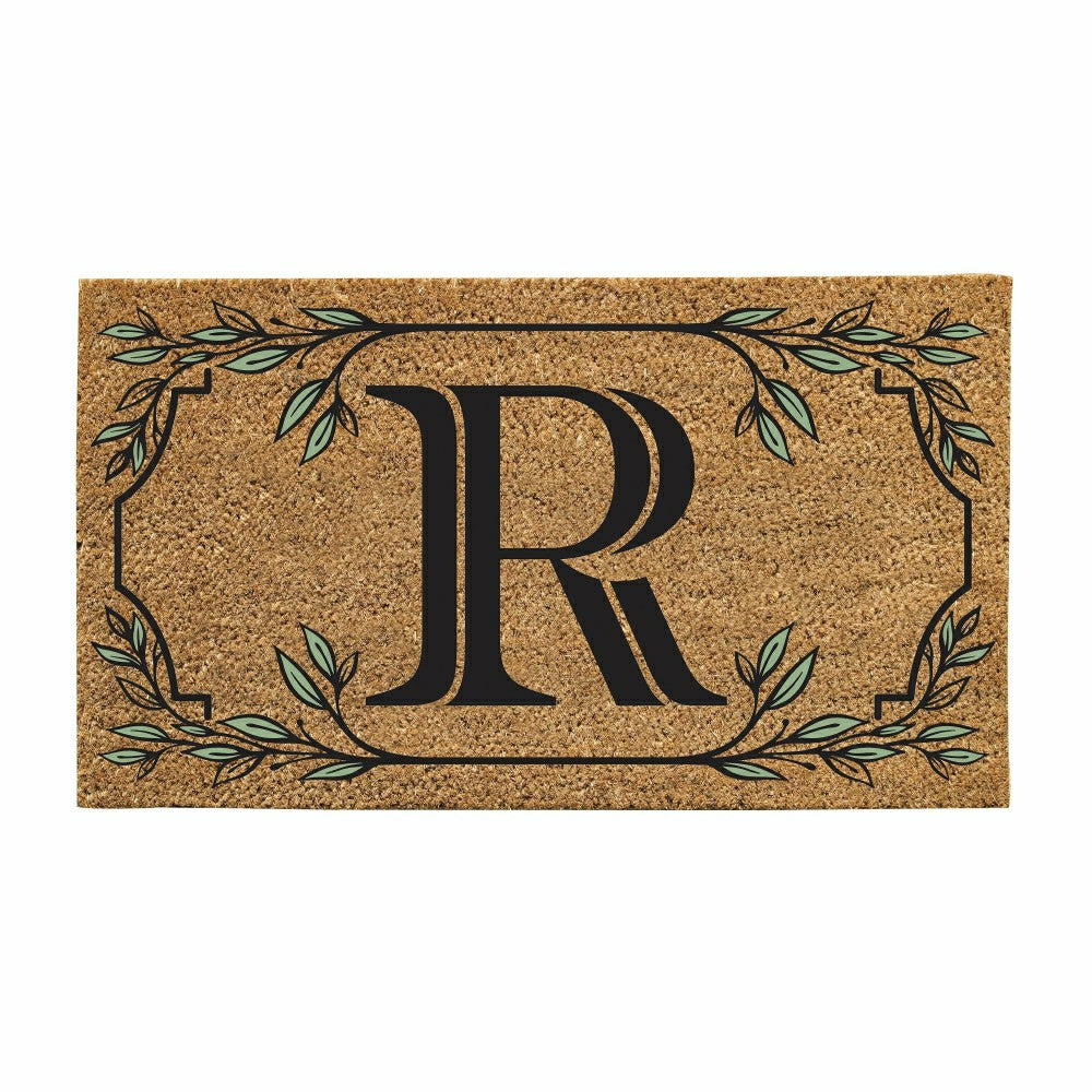 Monogram Coir Mat, Letter "R" | Plow & Hearth