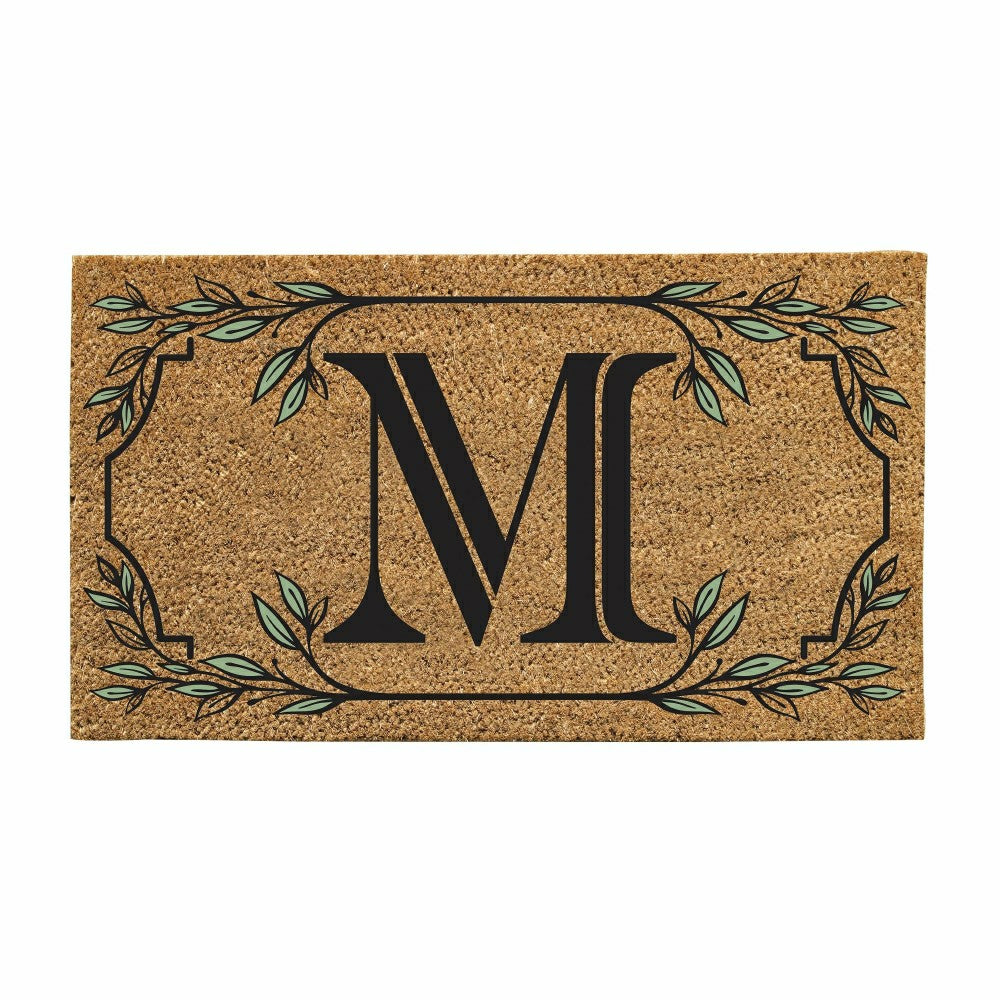 Monogram Coir Mat, Letter "M" | Plow & Hearth