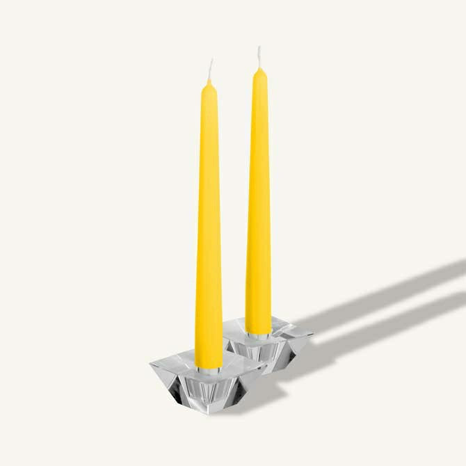 Yellow Taper Candles - 10 Inch - 4 Pack | Plow & Hearth