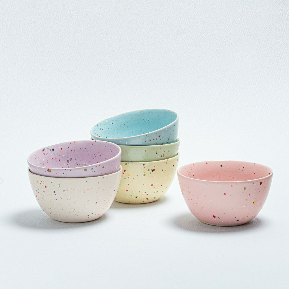 White Stoneware Ceramic Bowls, 6.3", Set of 6 | Plow & Hearth