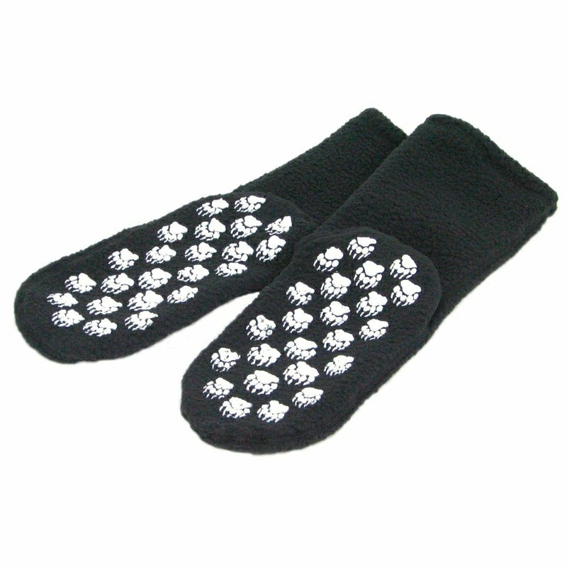 Polar Feet SUPER STRETCHY Fleece Socks - Black | Plow & Hearth