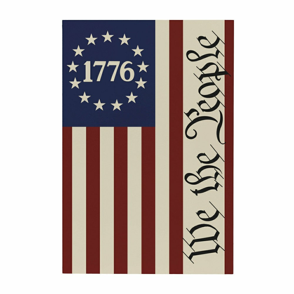 Red White & Bloom Indoor Wood Wall Décor, We The People, 24"x16" | Plow & Hearth