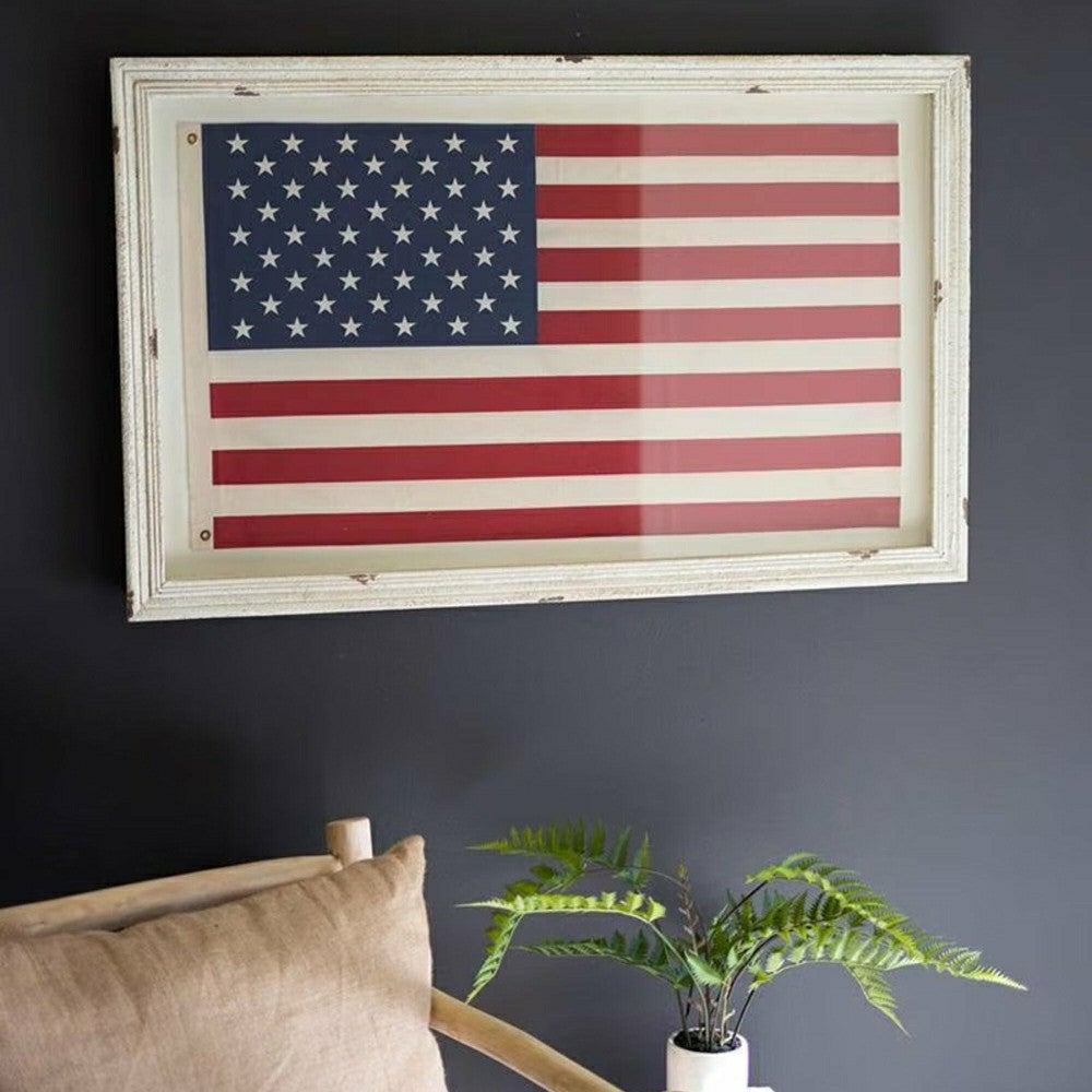 Large Framed American Flag Under Glass | Plow & Hearth