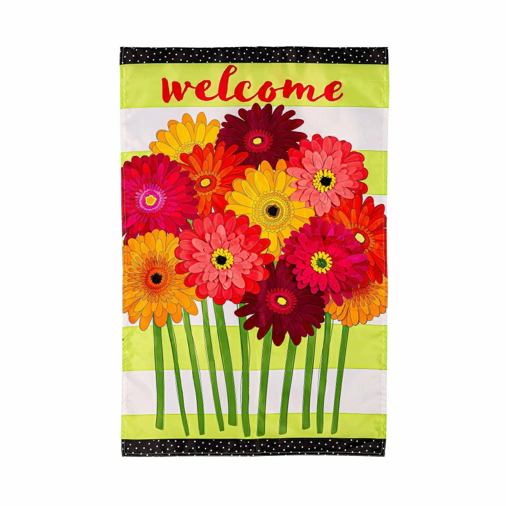 Gerbera Daisies Bouquet Applique House Flag | Plow & Hearth