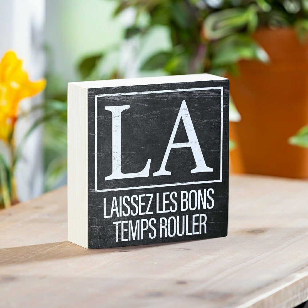 State Sign Wood Block Louisiana 6"x6" | Plow & Hearth