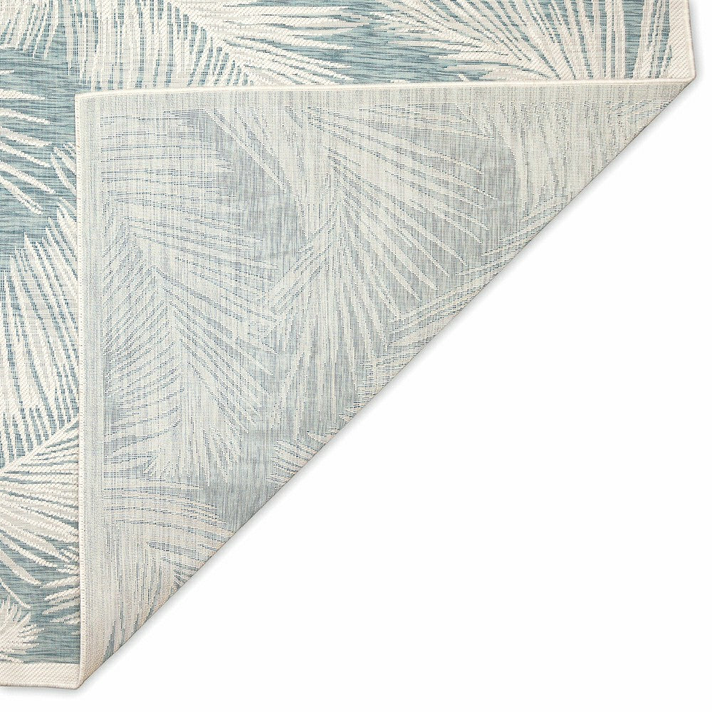 Liora Manne Carmel Fronds Indoor/Outdoor Area Rug Aqua | Plow & Hearth