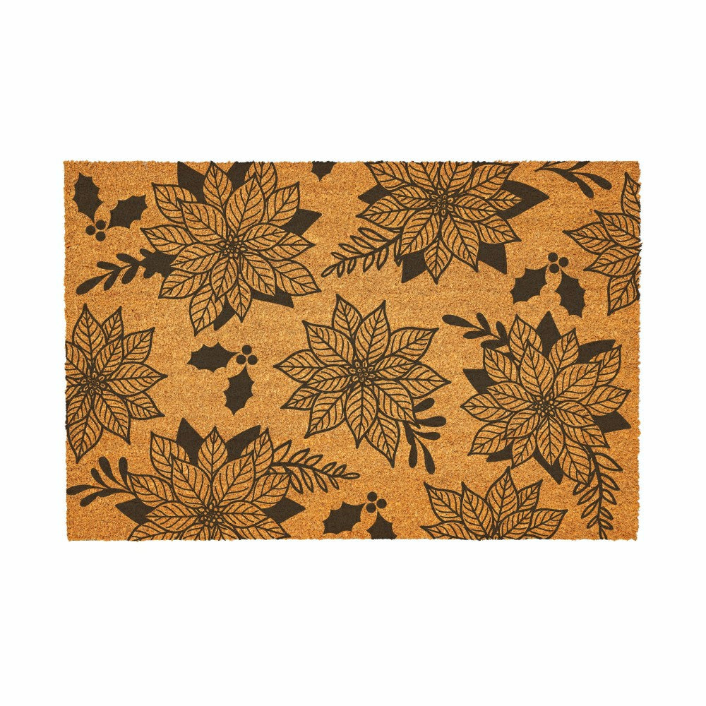 Flower & Stripes Coir Mat, 36"x24" | Plow & Hearth