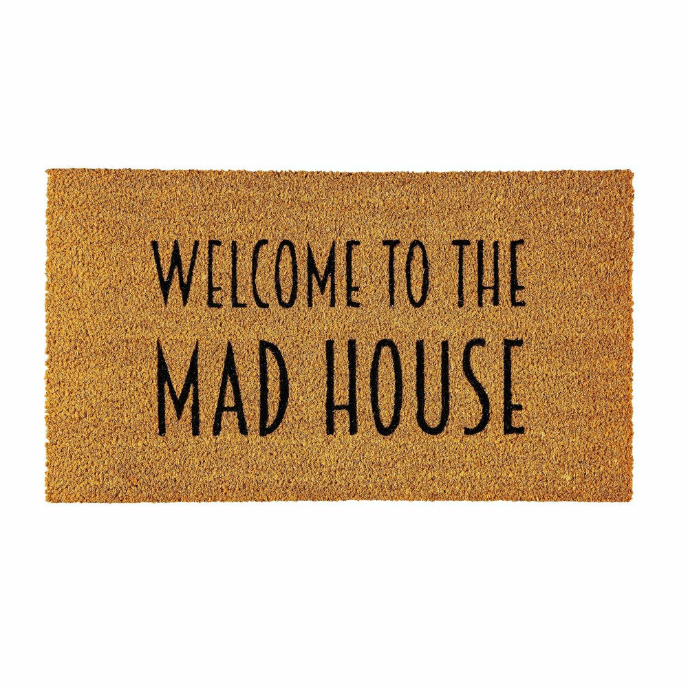 Welcome to the Mad House Coir Mat | Plow & Hearth