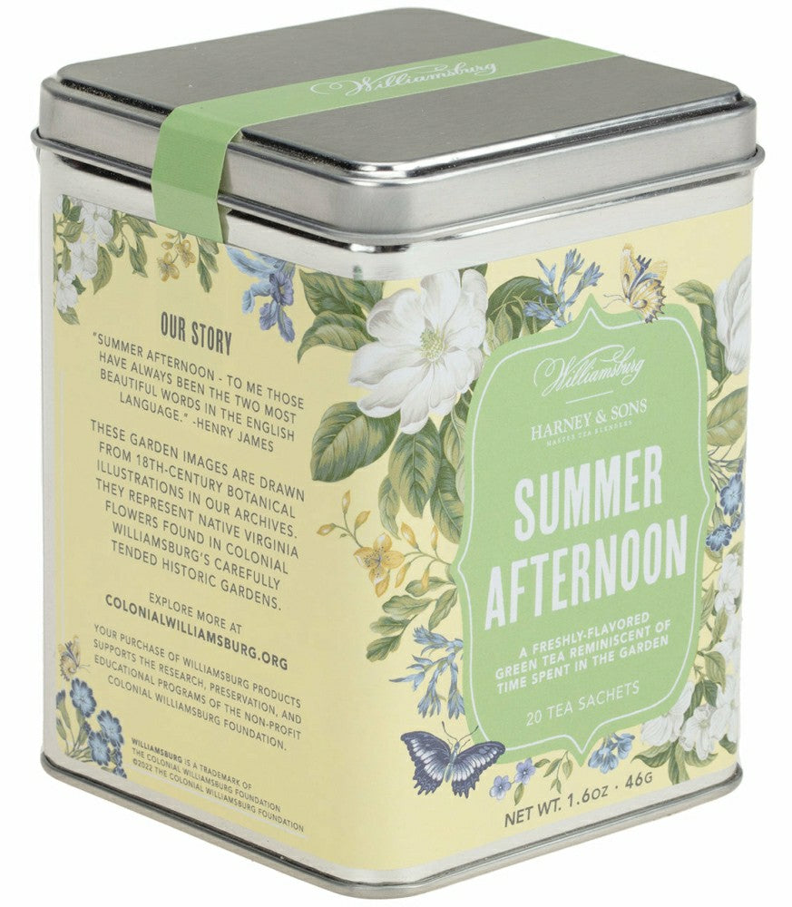 Williamsburg Summer Afternoon Tea, Tin of 20 Sachets | Plow & Hearth
