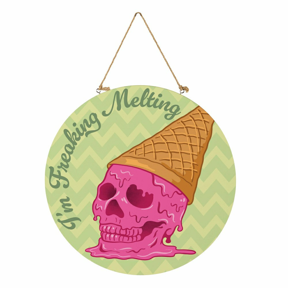 Summerween I'm Freakin' Melting, 18" Door Décor | Plow & Hearth