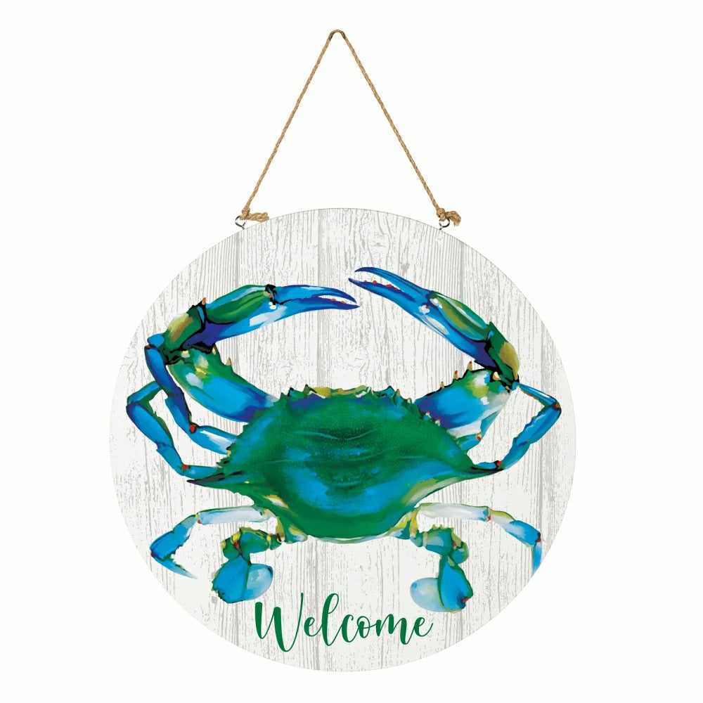 Coastal Door Décor Welcome Crab 18" | Plow & Hearth