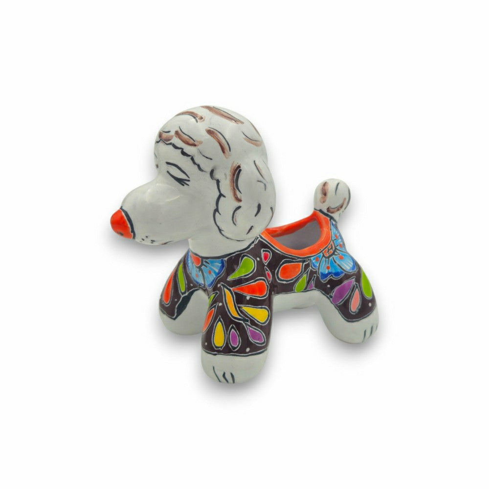 Colorful Talavera Poodle Planter | Plow & Hearth