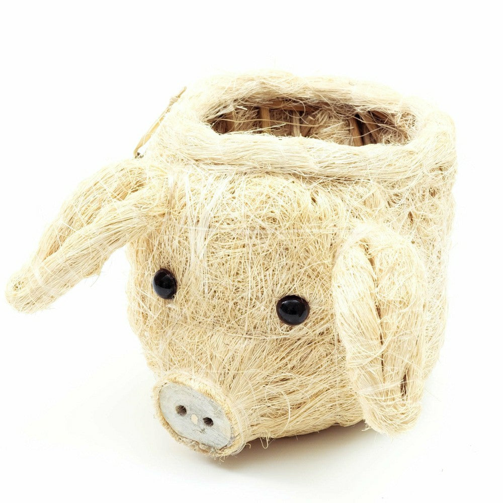 Pig Plant Pot - Animal Head Plant Pot | Plow & Hearth