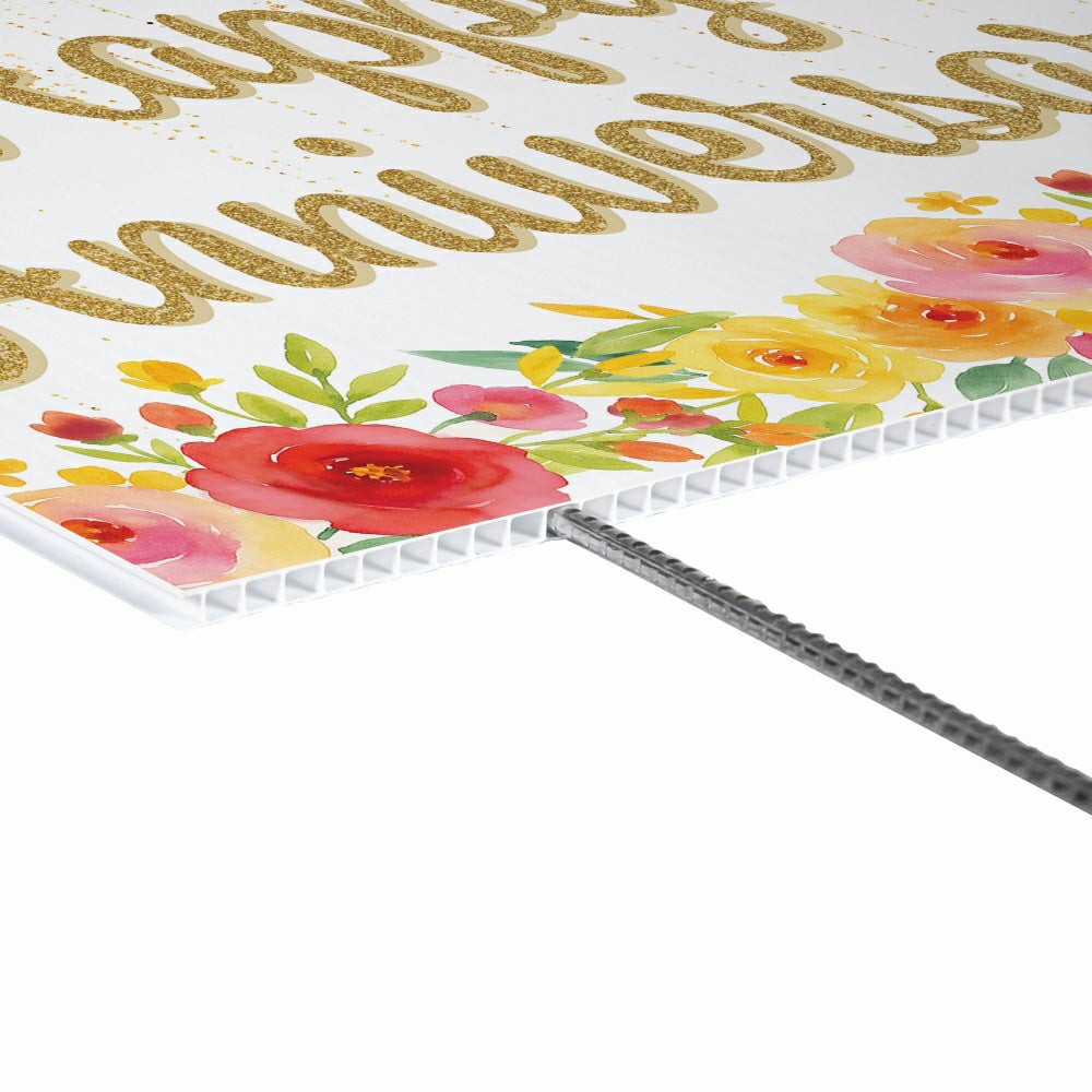 This Calls For Cake Yard Sign with H-Stake, "Happy Anniversary", 24"x1 | Plow & Hearth